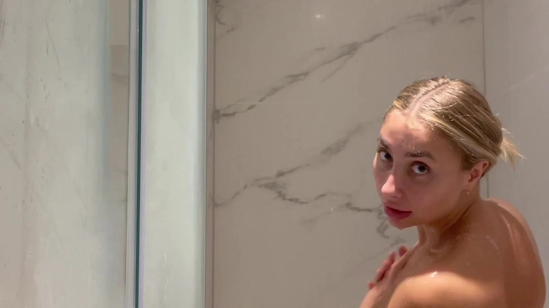 Lillian Phillips  playing with her tits in the shower